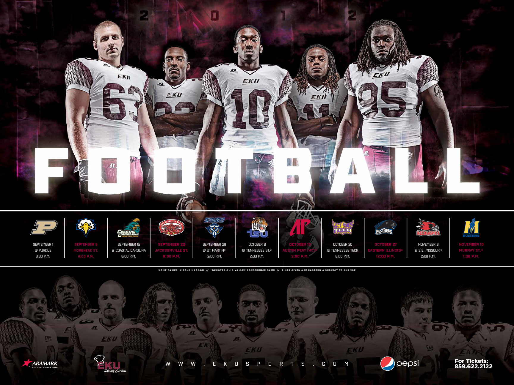 sports graphic design for 2012 EKU football poster